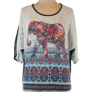 Rainbow Elephant Top